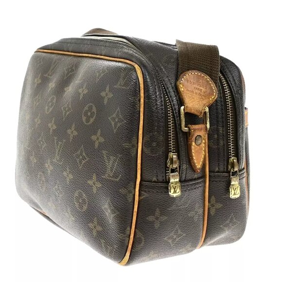 LOUIS VUITTON Reporter PM Crossbody Shoulder Bag Monogram Leather Brown France M - Picture 8 of 16